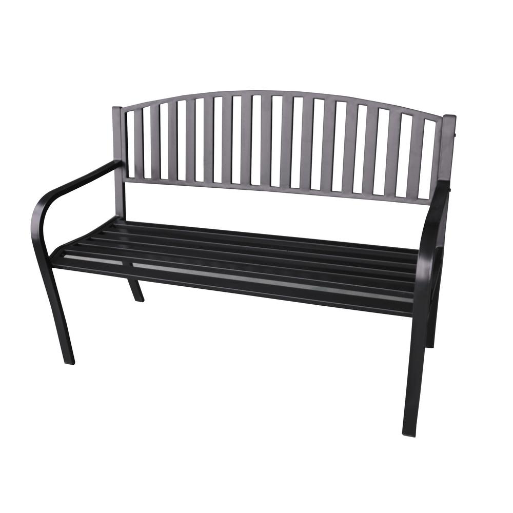 Maypex 4 ft. Steel Outdoor Patio Bench300040 The Home Depot
