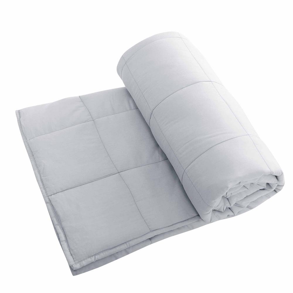 Sutton Home Fashions Grey 100 Cotton 15 lbs. Weighted Blanket WB15LB