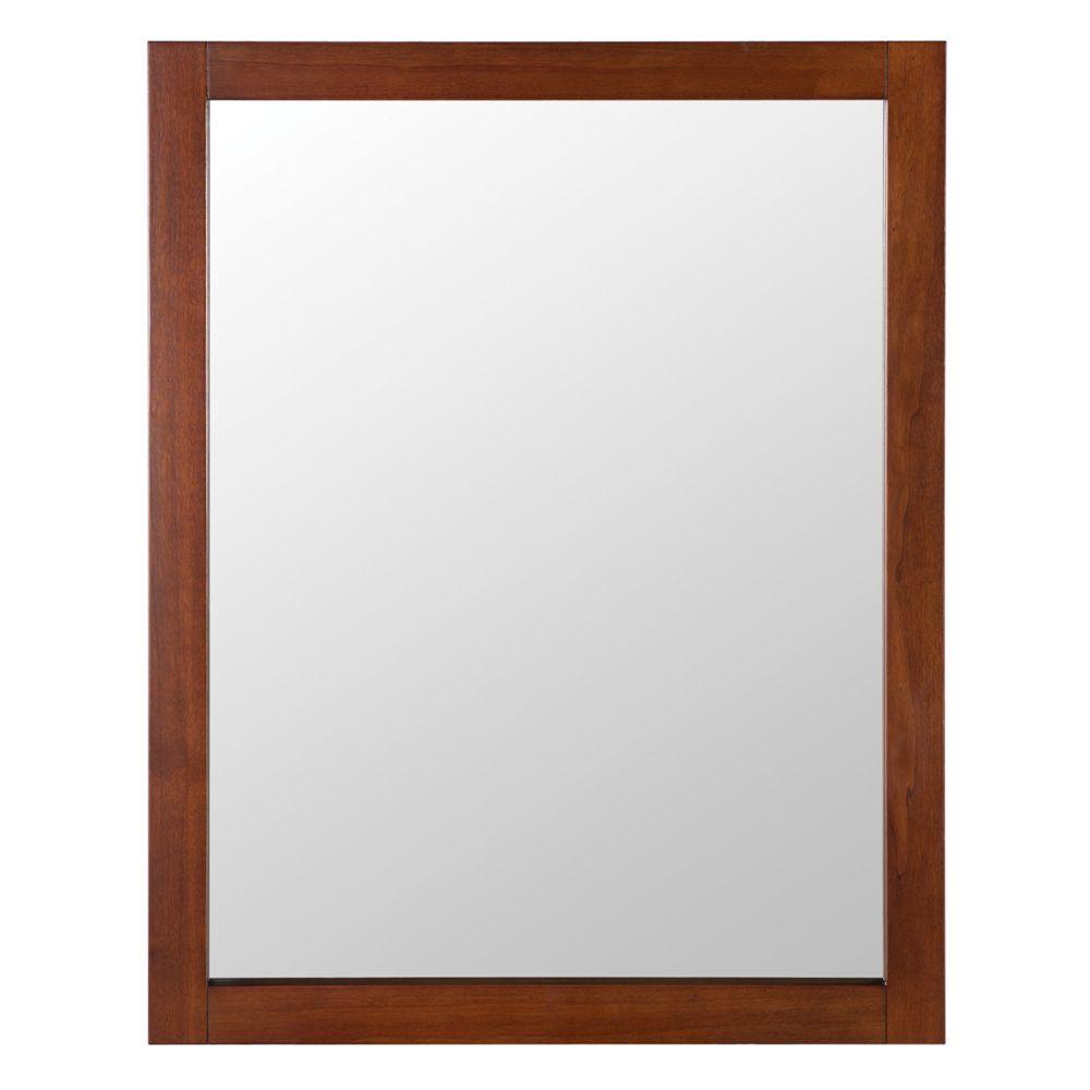 Foremost Townsville 24 in. W x 30 in. H Framed Wall Mirror in Walnut