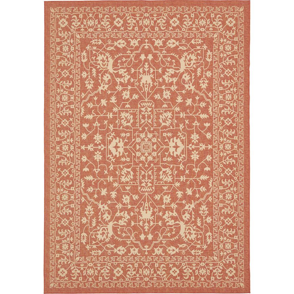 Unique Loom Outdoor Allover Terracotta 8' 0 x 11' 4 Area Rug3135577