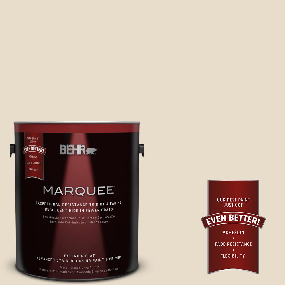 BEHR MARQUEE 1 gal. 23 Antique White Flat Exterior Paint445001 The Home Depot