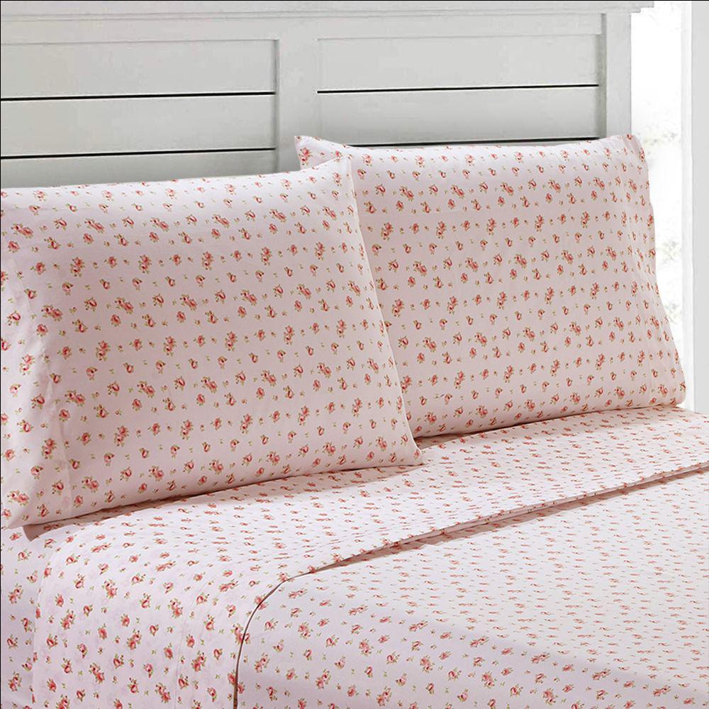 Lunarable Floral Flat Sheet Violet Blue White Twin Size Soft Comfortable Top Sheet Decorative Bedding 1 Piece Circles with Floral Nature Details in Hexagonal Order and Blue Tones Print