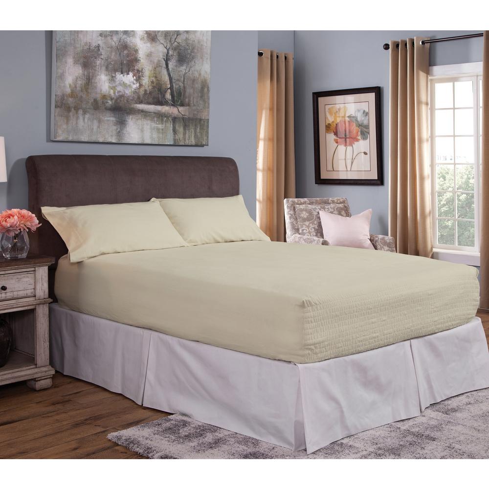 Bed E Ivory Twin Flannel Sheet Set 844067026661 The Home Depot