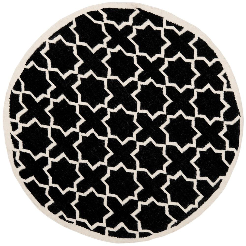 Safavieh Lyndhurst Black/Ivory 8 ft. x 8 ft. Round Area RugLNH212A8R
