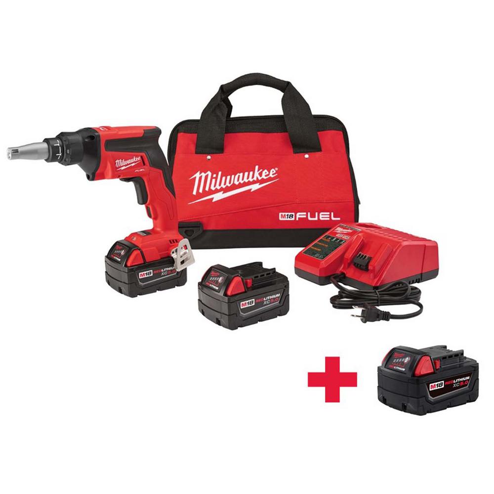 Milwaukee M18 FUEL 18-Volt Lithium-Ion Brushless Cordless Drywall Screw ...