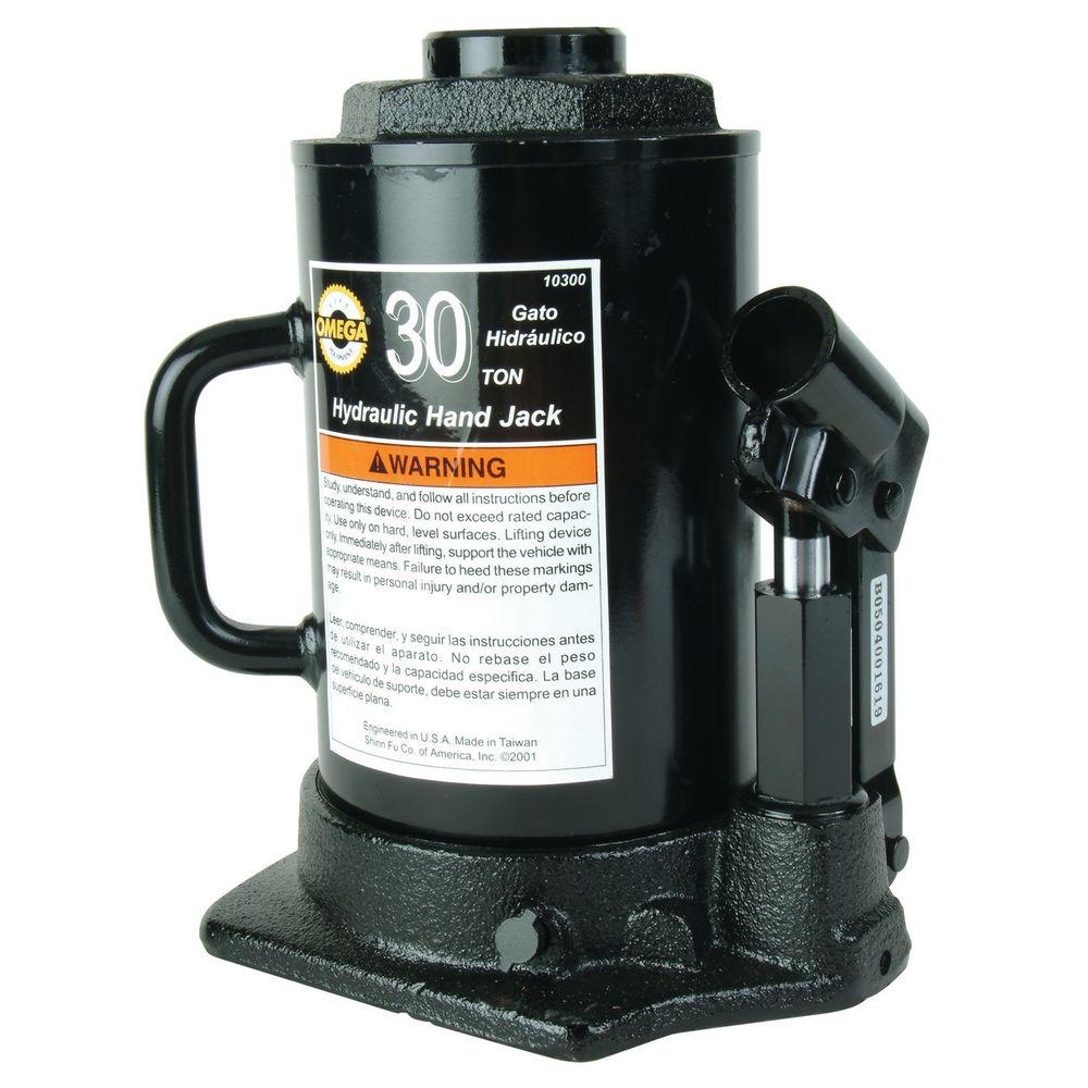 Omega 30Ton Hydraulic Side Pump Bottle Jack10300 The Home Depot