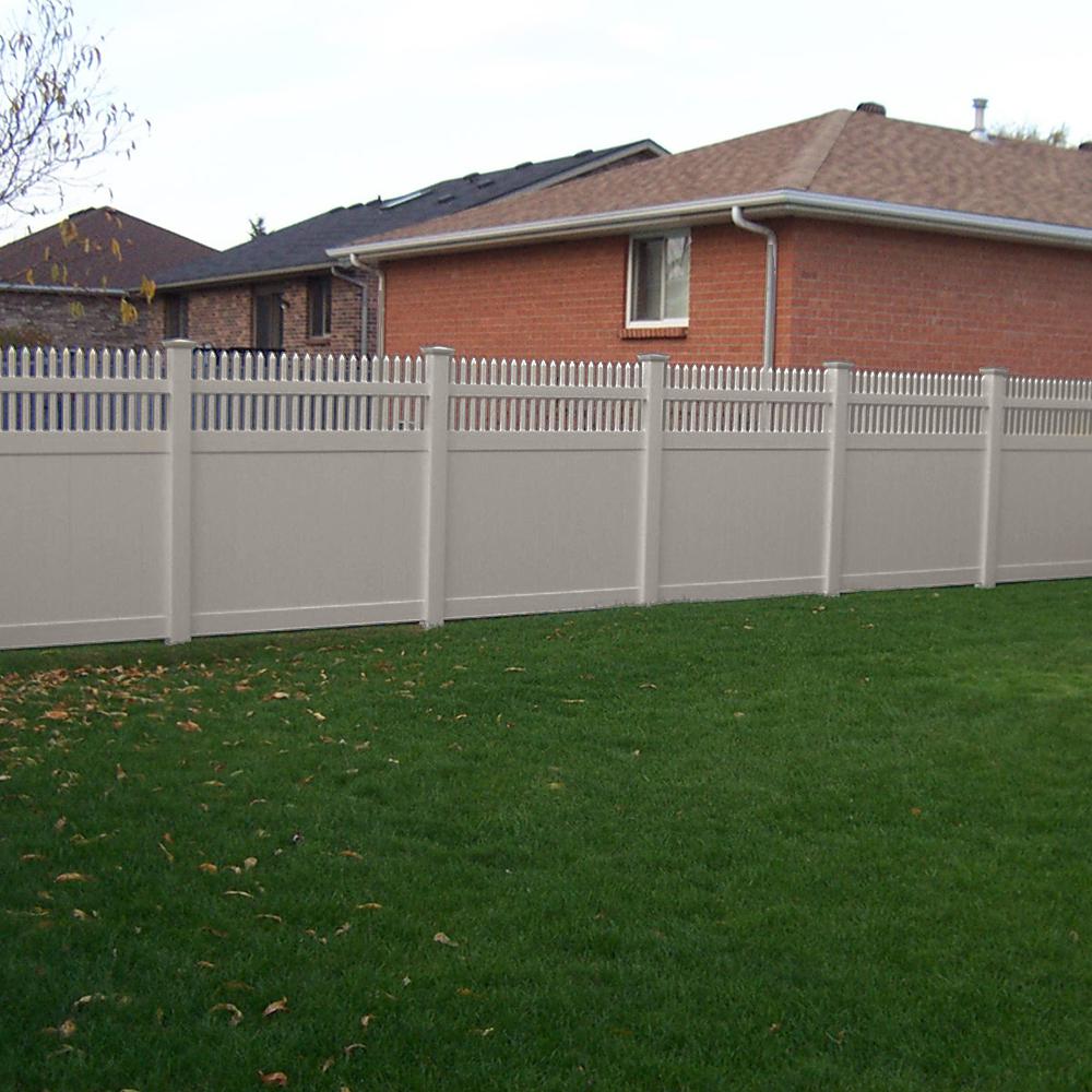 Weatherables Tremont 6 Ft H X 8 Ft W Tan Vinyl Privacy Fence Panel Kit Ptpr Ot 6x8 The Home Depot