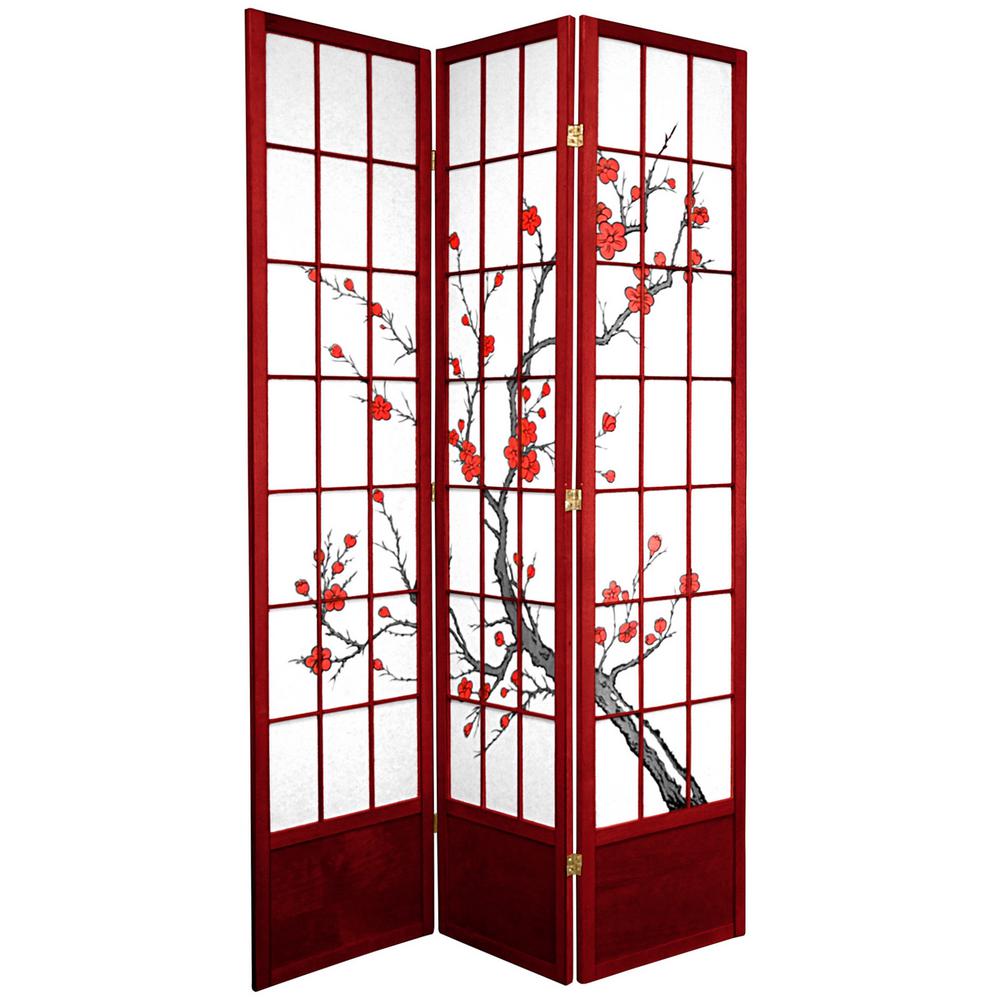 7 ft. Rosewood 3Panel Room Divider84JUTERWD The Home Depot