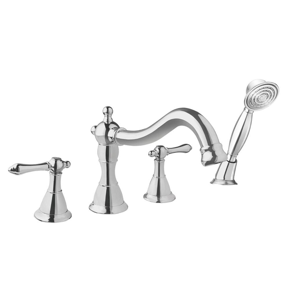 Fontaine Montbeliard 2-handle Roman Tub Faucet with Handheld Shower in Chrome 