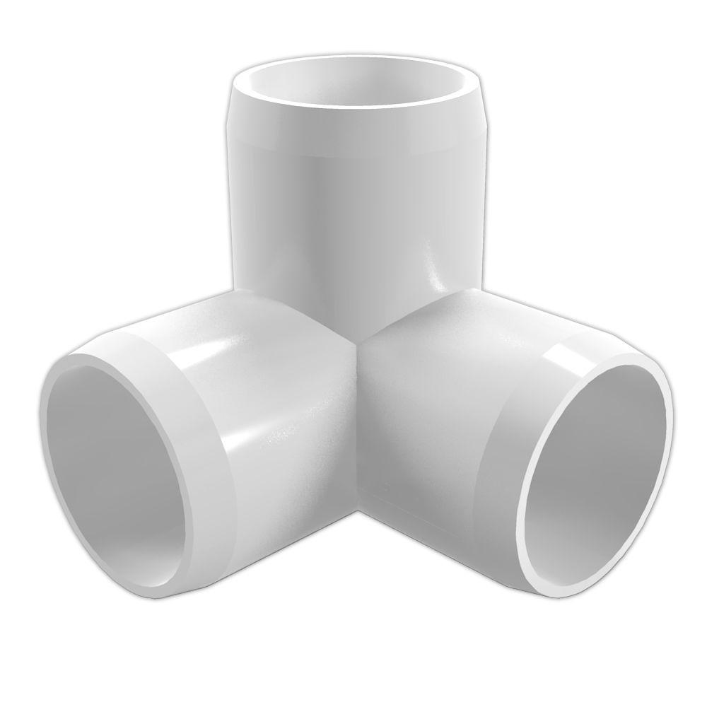 Formufit 1 in. Furniture Grade PVC 3Way Elbow in White (4Pack)F0013WEWH4 The Home Depot
