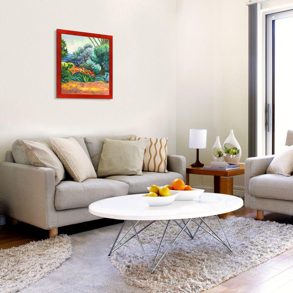 La Pastiche 28 In X 24 In Coin De Jardin Fleuri With Stiletto Red Frame By Pierre Bonnard Framed Wall Art Pb7451 Fr 8388120x24 The Home Depot