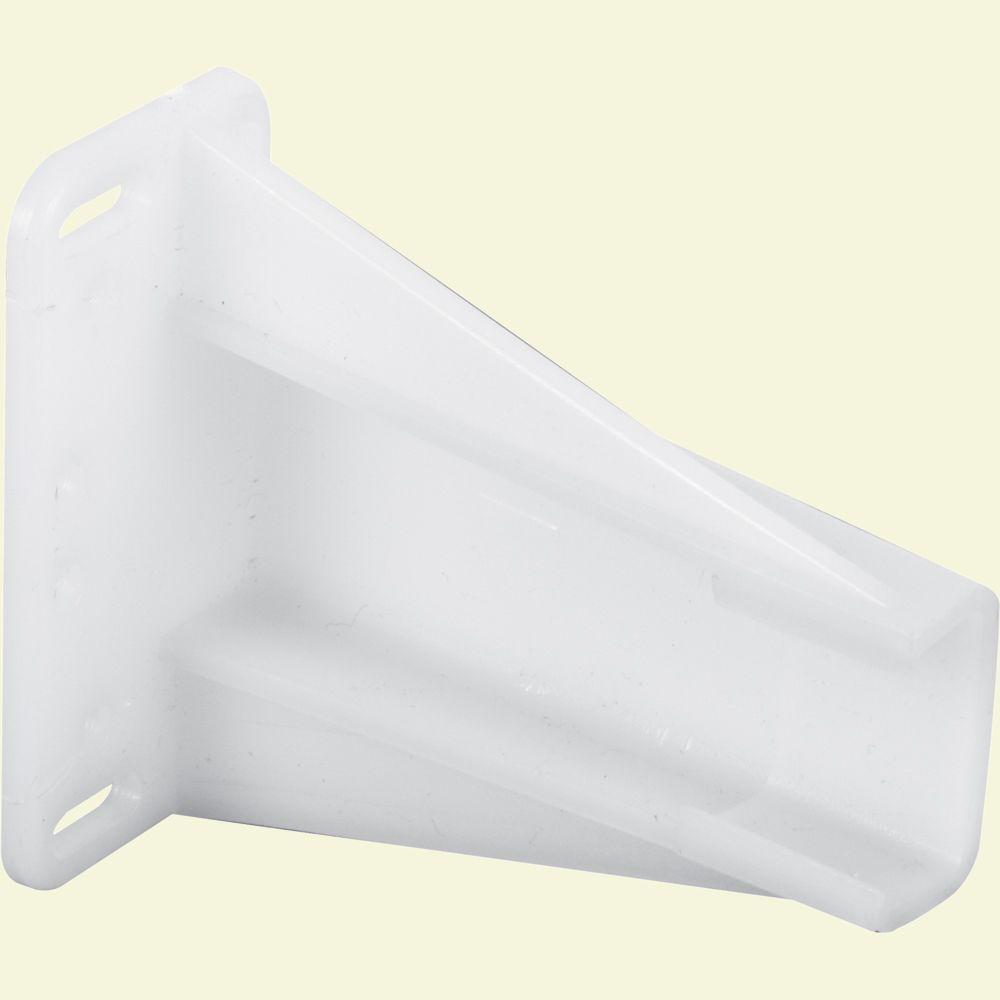 PrimeLine Drawer Track Back Plate, 5/16 in. x 7/8 in., Plastic, White