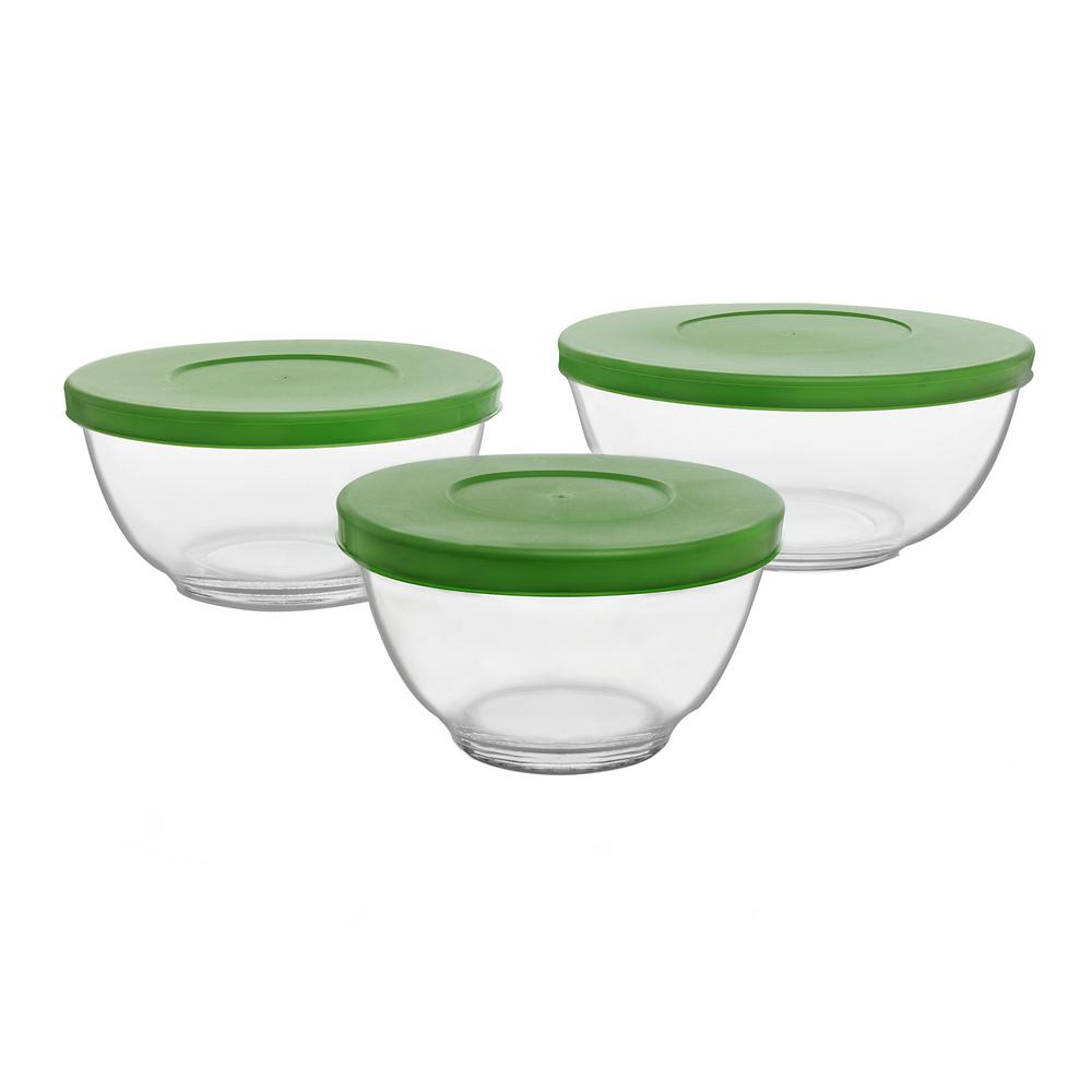 Microwave Safe Mixing Bowls Kitchen Gadgets Tools The Home Depot Baker S Basics Clear Gl Mixing Bowl With Lid Set Of