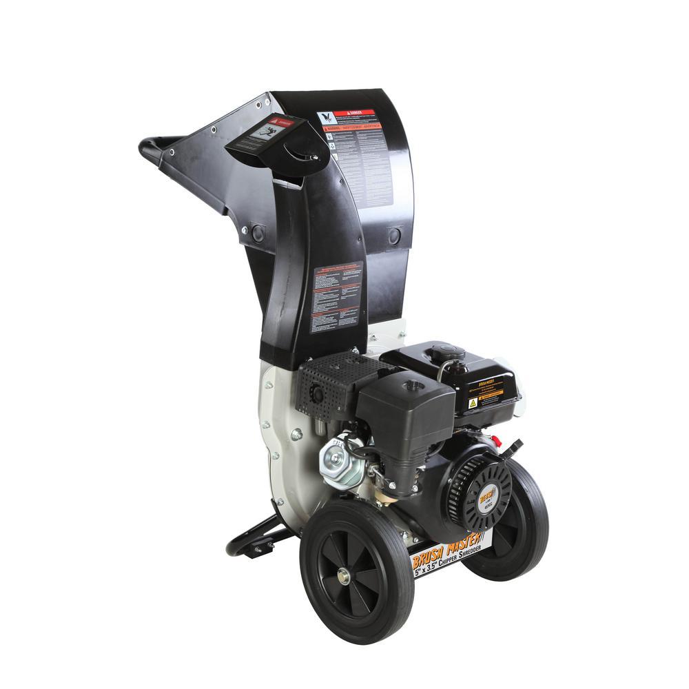 Brush Master 5.25 x 3.75 in. 445cc Self Feed Gas Chipper Shredder with 120V Electric Start, Unique 3-in-1 Discharge, Gloves, Goggles was $2099.0 now $1299.0 (38.0% off)