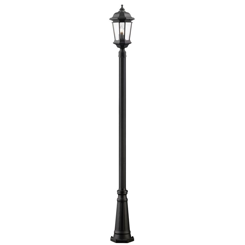 Filament Design Presley 3 Light Outdoor Black Lamp Post Cli Jb048032 Filament Design Presley 3 Light Outdoor Black Lamp Post