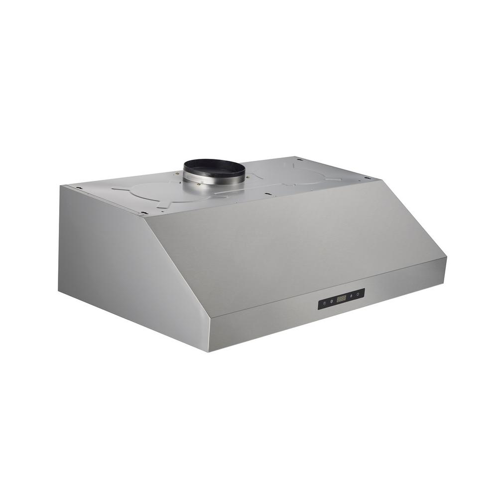 Trifecte 30 in. Under-Cabinet Range Hood in Stainless Steel with Baffle ...