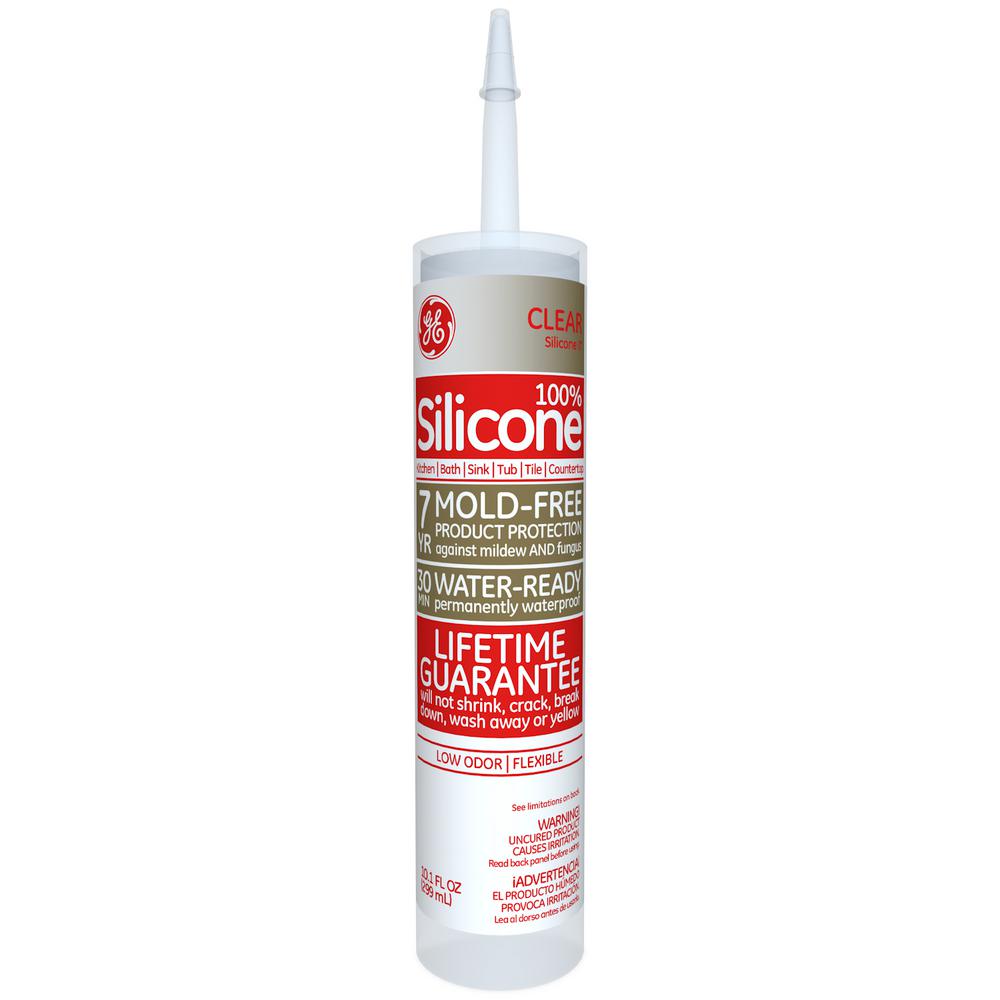 GE Silicone II 10.1 oz. Clear Kitchen and Bath CaulkGE5040 12C The