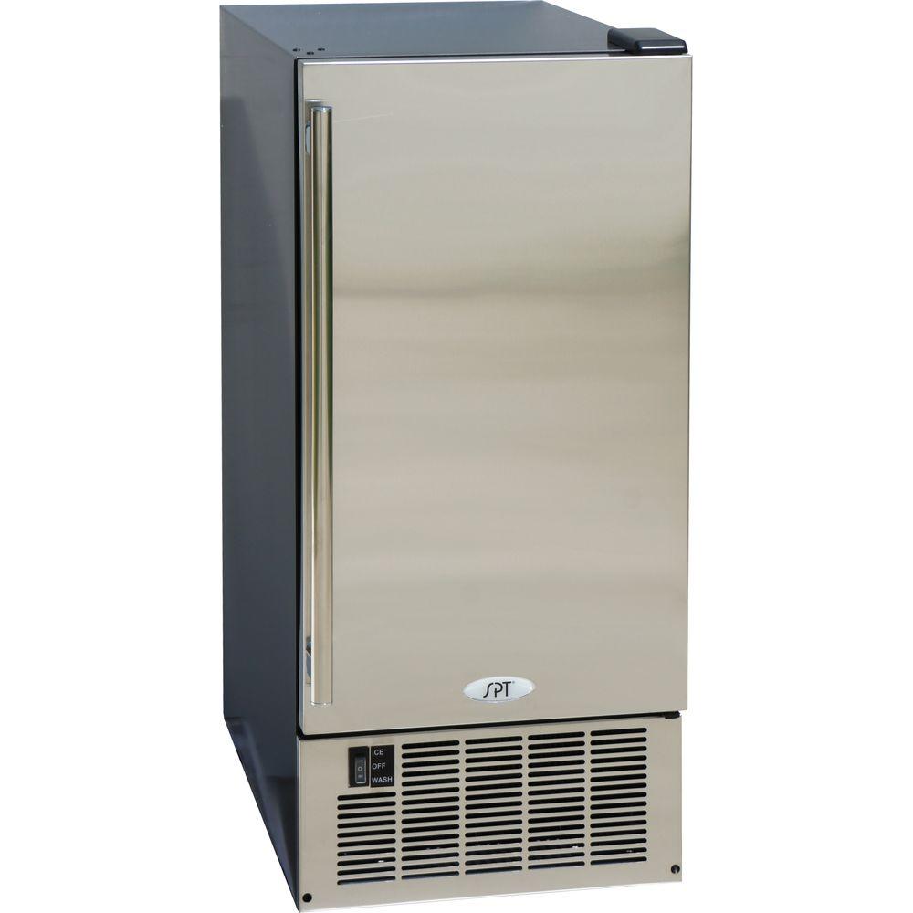 Spt 14 6 In 50 Lb Built In Ice Maker In Stainless And Black Im
