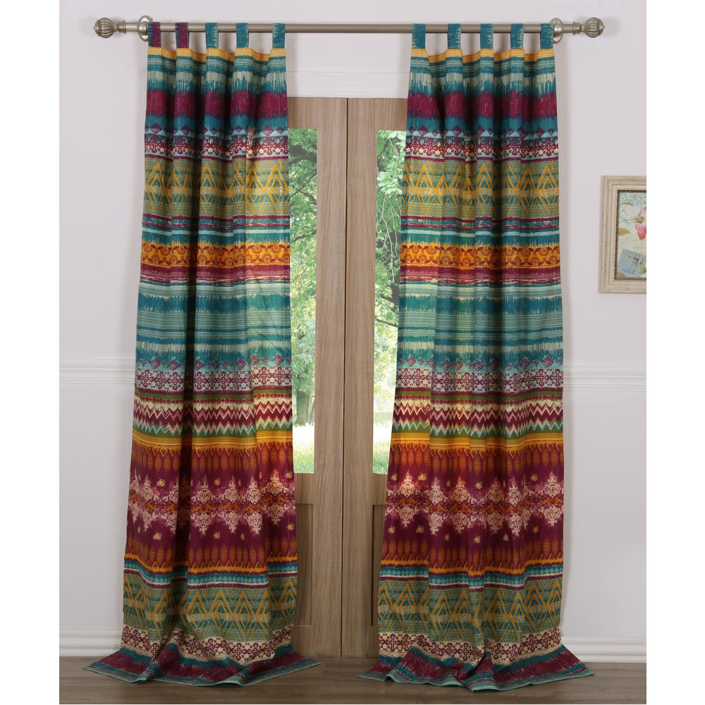 Southwest Multi Sheer Polyester Window Panel Pair 42 In W X 84