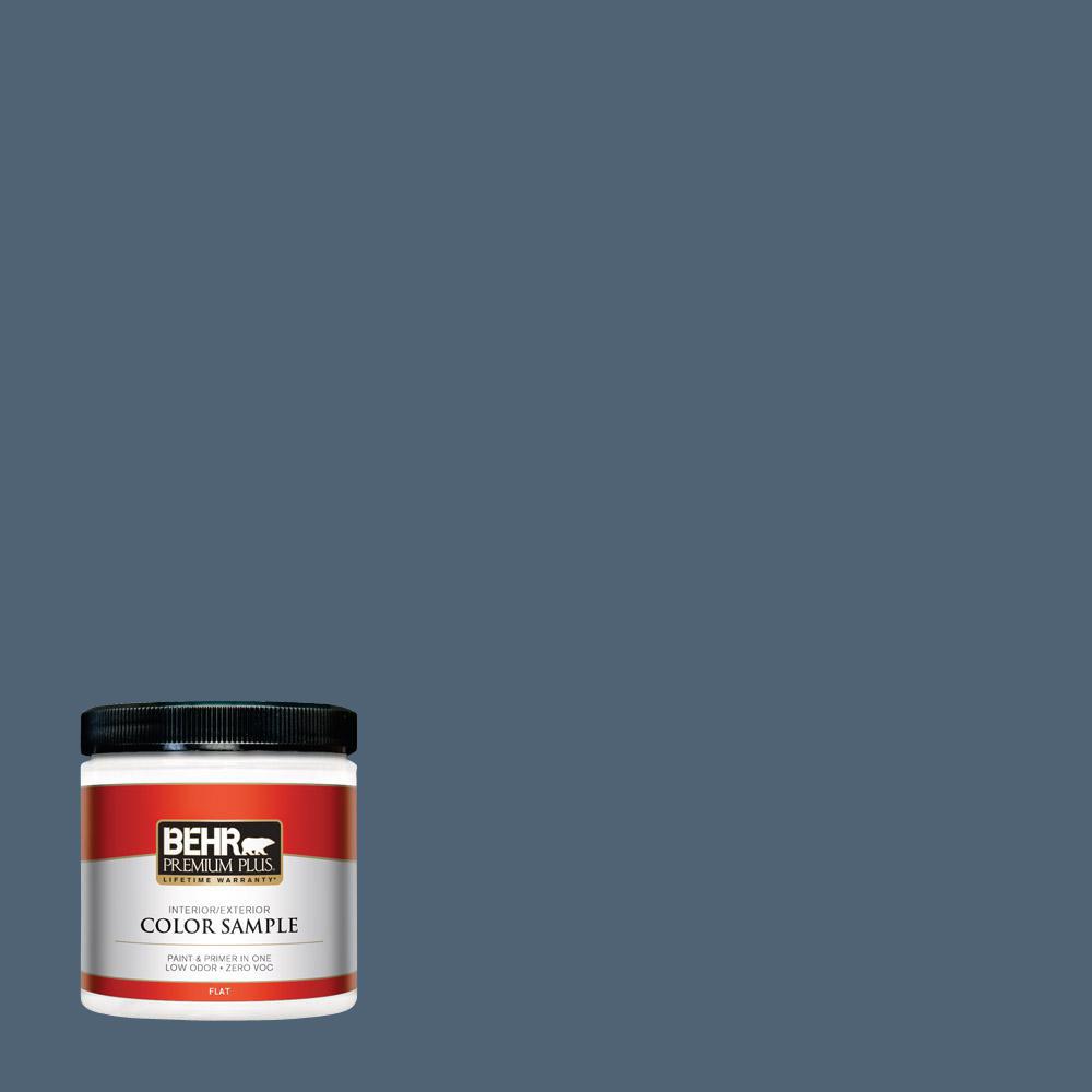 BEHR Premium Plus 8 oz. #T17-17 Midnight Show Flat Interior ...