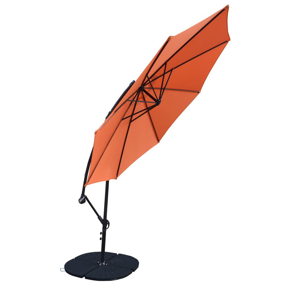 Unbranded 10 Ft Cantilever Tilt Patio Umbrella In Burnt Orange Hd4110bo 4226bk 5 The Home Depot