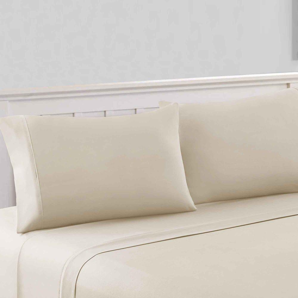 290TC Polyester Cotton Fitted Sheet Only Eggplant King