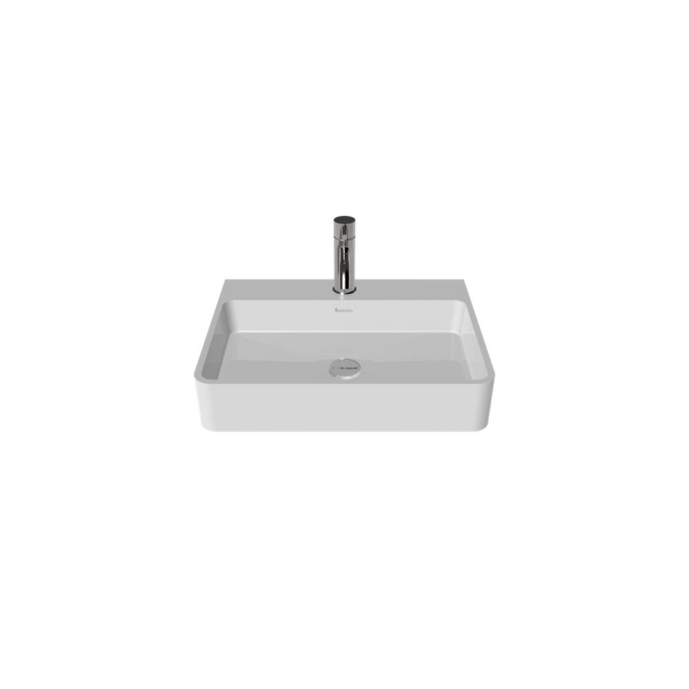 Badeloft Usa 24 In Wall Mount Vessel Sink Matte White Badeloft Usa 24 In Wall Mount Vessel Sink Matte White