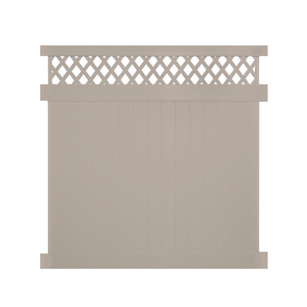 Beige Vinyl Fence Panels Vinyl Fencing The Home Depot