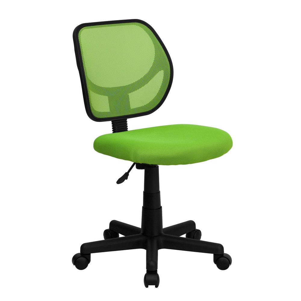Flash Furniture Mid-Back Bright Green Mesh Swivel Task Chair with ...