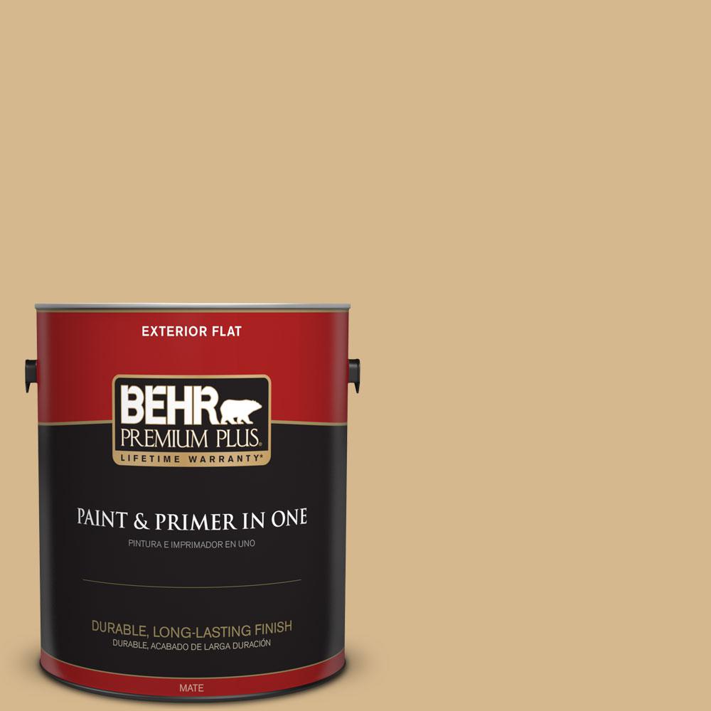 BEHR Premium Plus 5gal. P2605 Yellow Jubilee Flat Exterior Paint