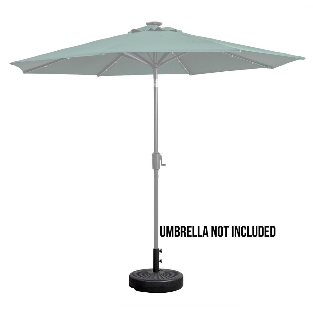 Patio Premier 5 Lbs Round Plastic Umbrella Base In Black Plastic Patio Umbrella Base