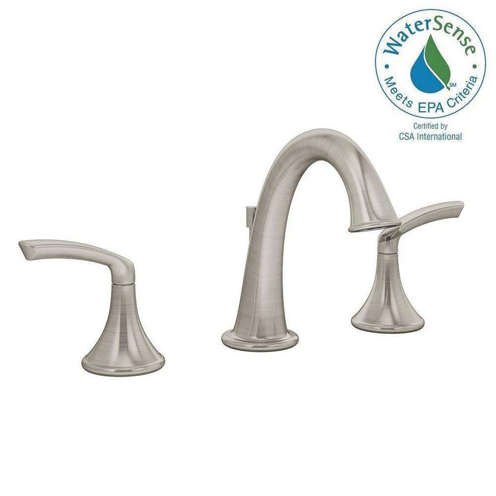 Symmons Elm 8 In Widespread 2 Handle Lavatory Faucet Satin Symmons Elm 8 In Widespread 2 Handle Lavatory Faucet Satin Nickel