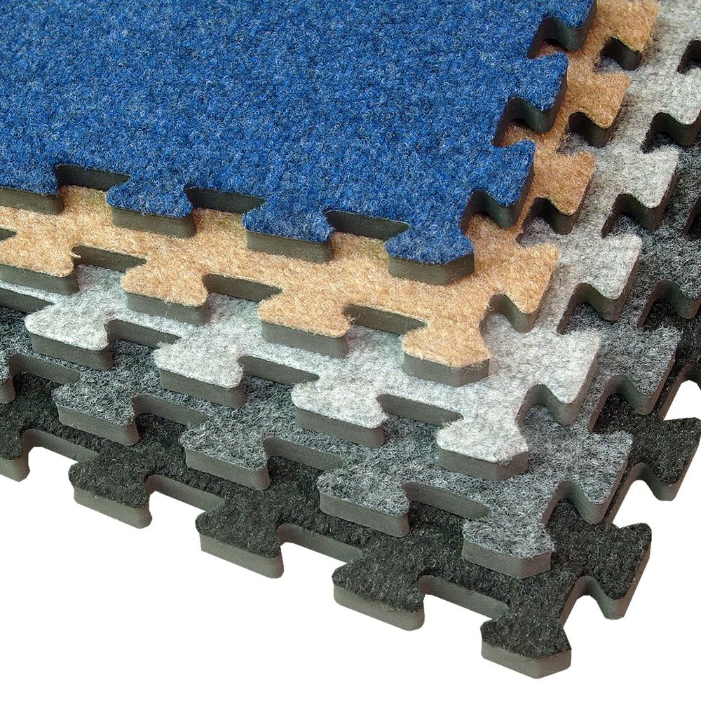 Greatmats Royal Carpet Blue Velour Plush 2 Ft X 2 Ft X 5 8 In Interlocking Carpet Tile 96 875 Sq Ft 25 Tiles Case Royict Blu25 The Home Depot