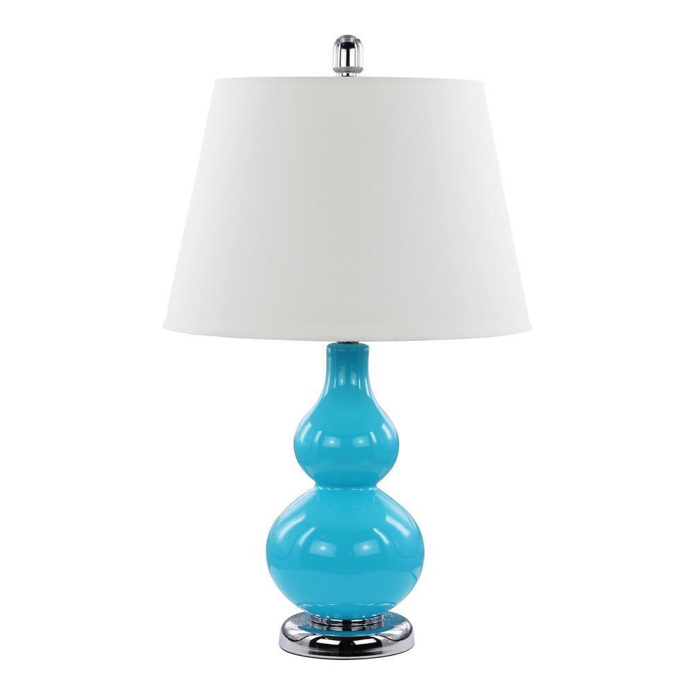 floor lamp with navy blue shade