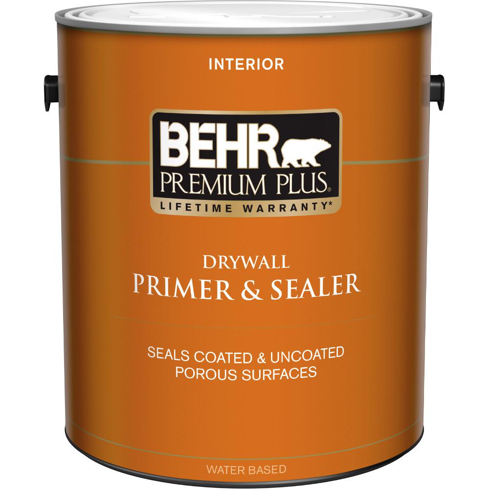 BEHR Premium Plus 1 Gal White Interior Drywall Primer And Sealer 07301   White Behr Premium Plus Primers 07301 64 1000 