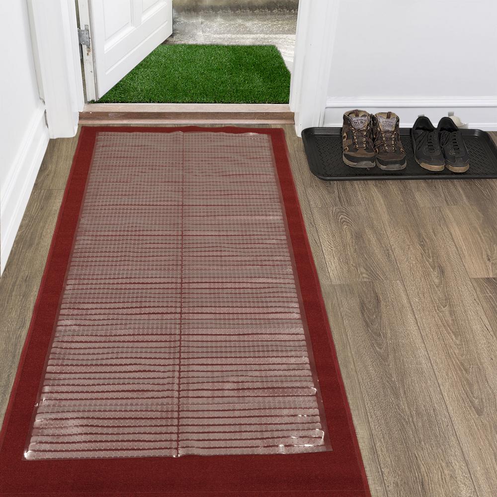 plastic carpet protector clear rug runner mat grip multi ribbed ottomanson vinyl floor protection mats 26x6 concepts silk road film