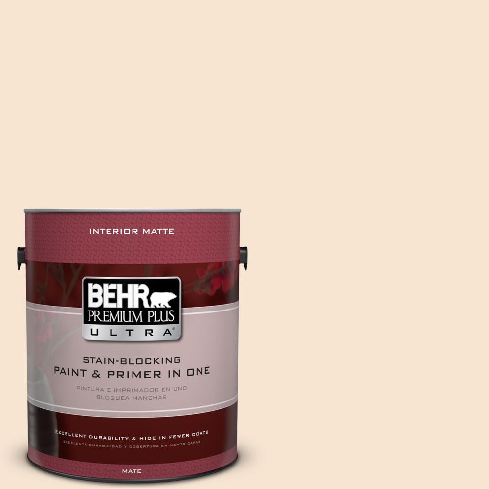 BEHR Premium Plus Ultra 1 gal. #OR-W3 Mannequin Cream Matte ...