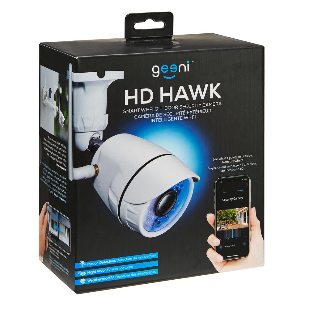 Geeni Hawk Wireless Outdoor Smart Wi Fi Security Camera With Night Hawk Wireless Outdoor Smart Wi Fi Security Camera With Night Vision Motion Alerts Ip66 Weatherproof White
