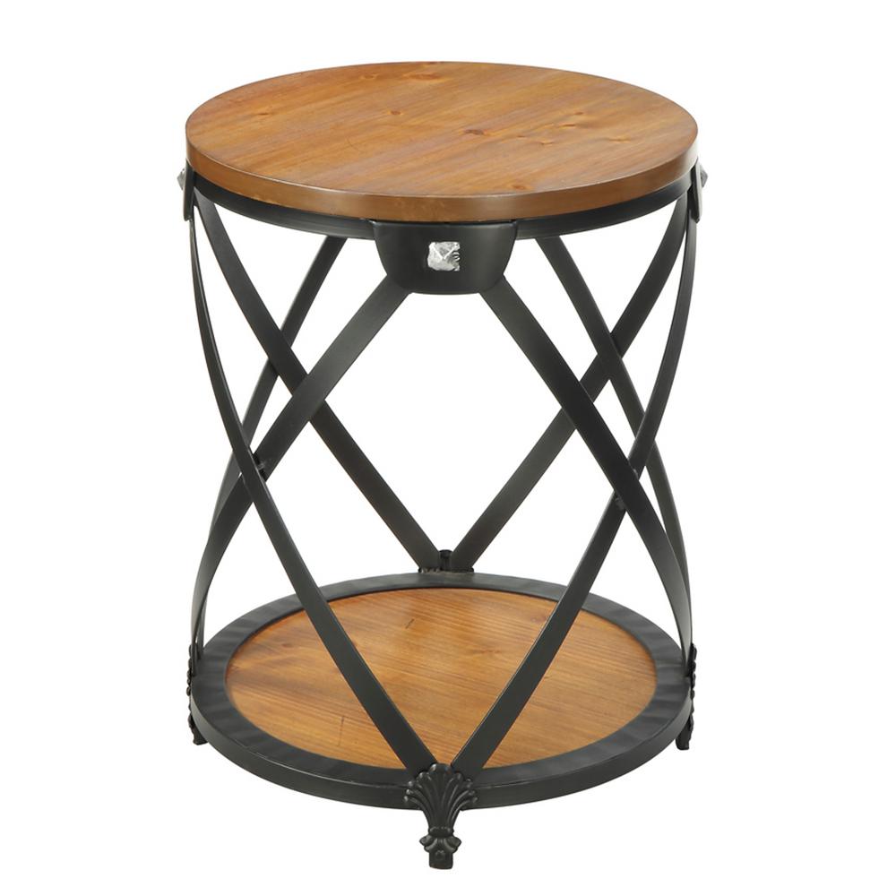Convenience Concepts Nordic Dark Walnut Round End Table U10 151 Convenience Concepts Nordic Dark Walnut Round End Table