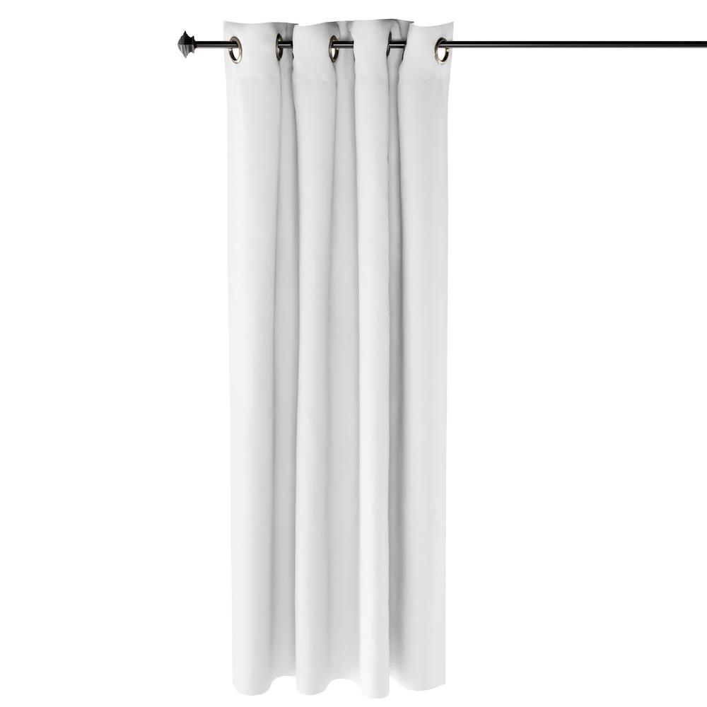 Furinno Collins Polyester Blackout Curtain In White 52 In X 63