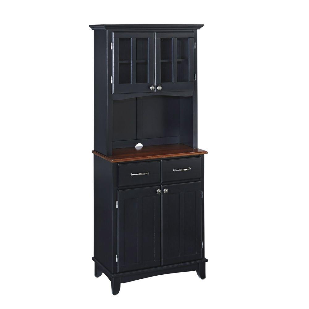 Homestyles Black And Cherry Buffet With Hutch 5001 0042 42 The