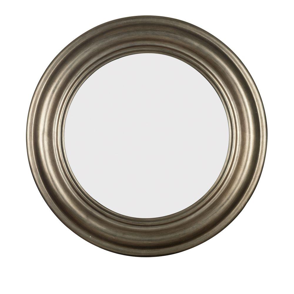 Home Decorators Collection Nob Hill 32 in. Round Polyurethane Framed