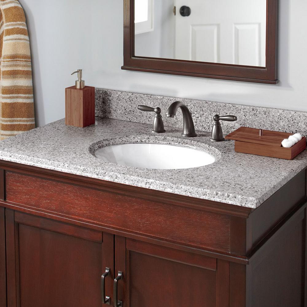 Cahaba 31 In W D 22 In W Granite Vanity Top In Napoli With White