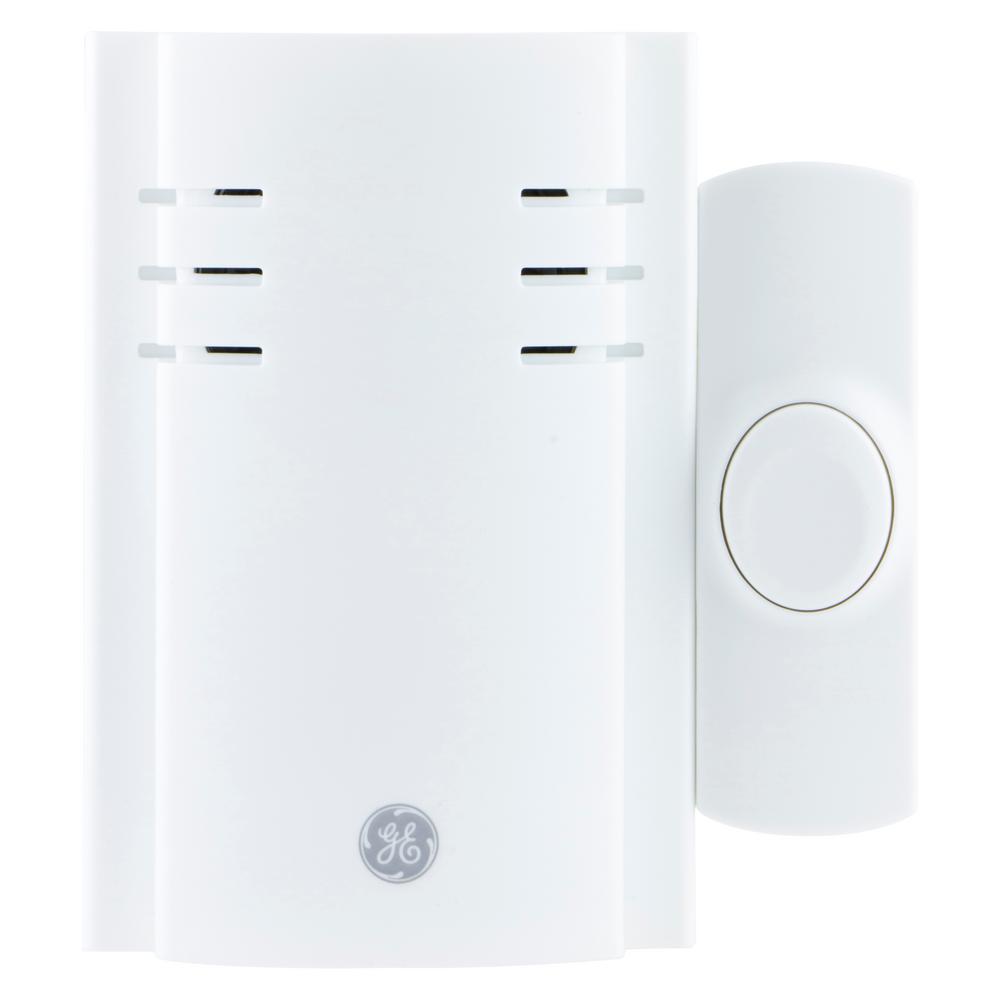 GE Plug-In Chime with 8 Melodies and 1 Push Button-19299 - The Home Depot