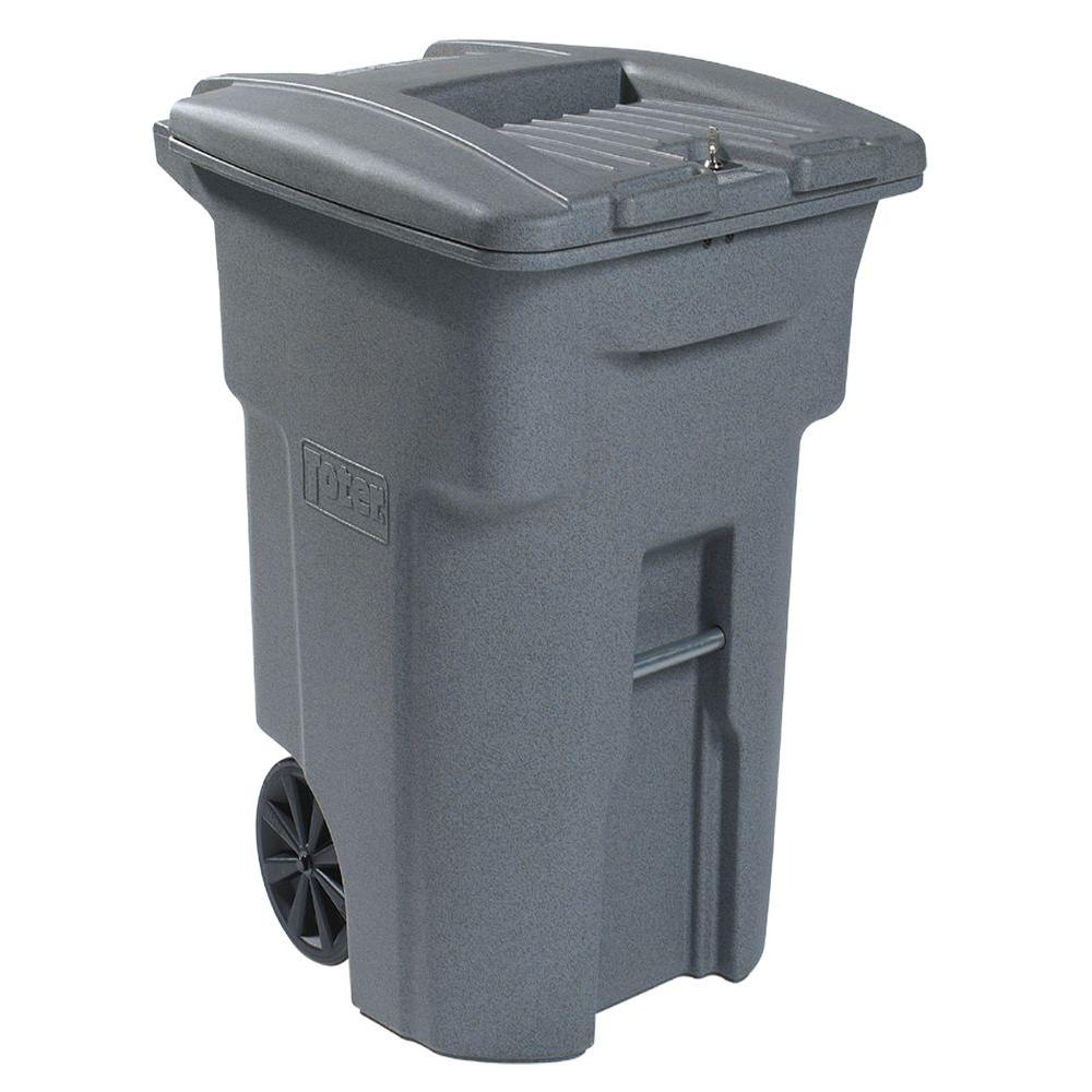 Toter 64 Gal. Wheeled Brownstone Trash Can25564R1279 The Home Depot