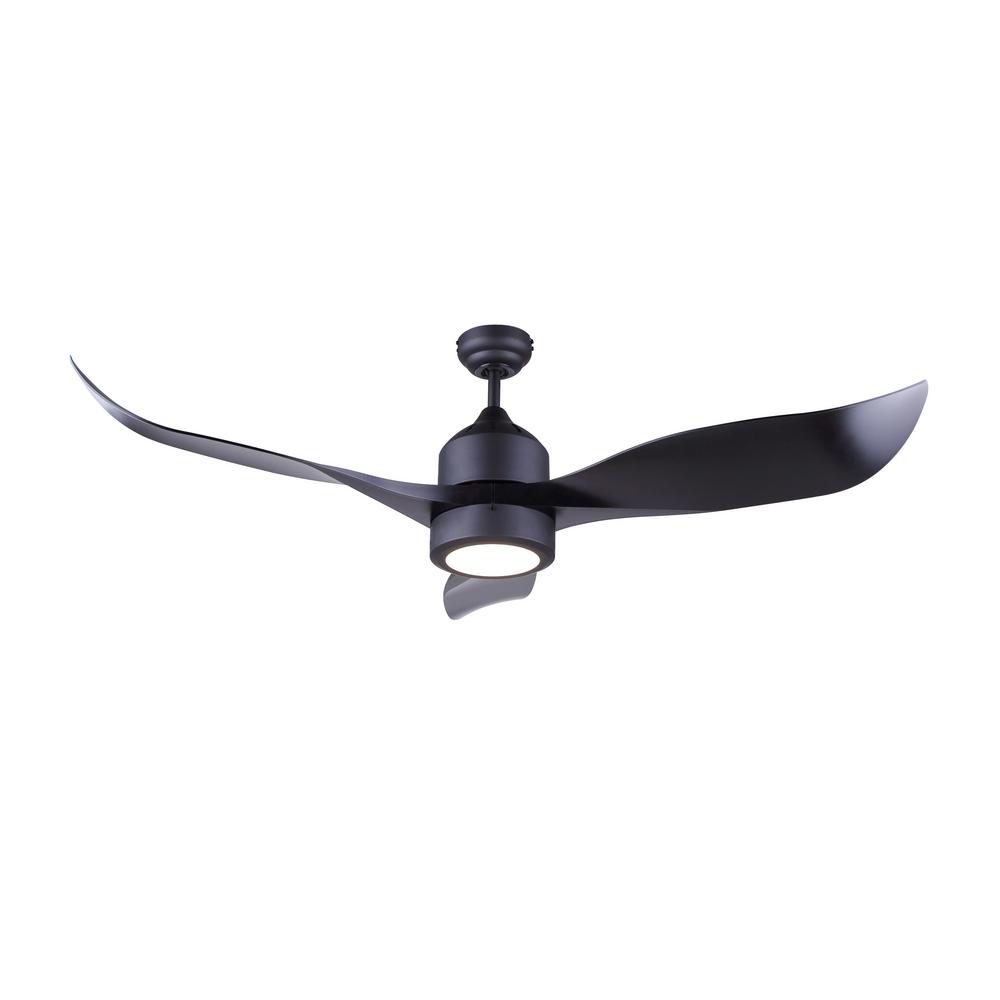Canarm Aria 52 In Led Indoor Black Downrod Mount Ceiling Fan With