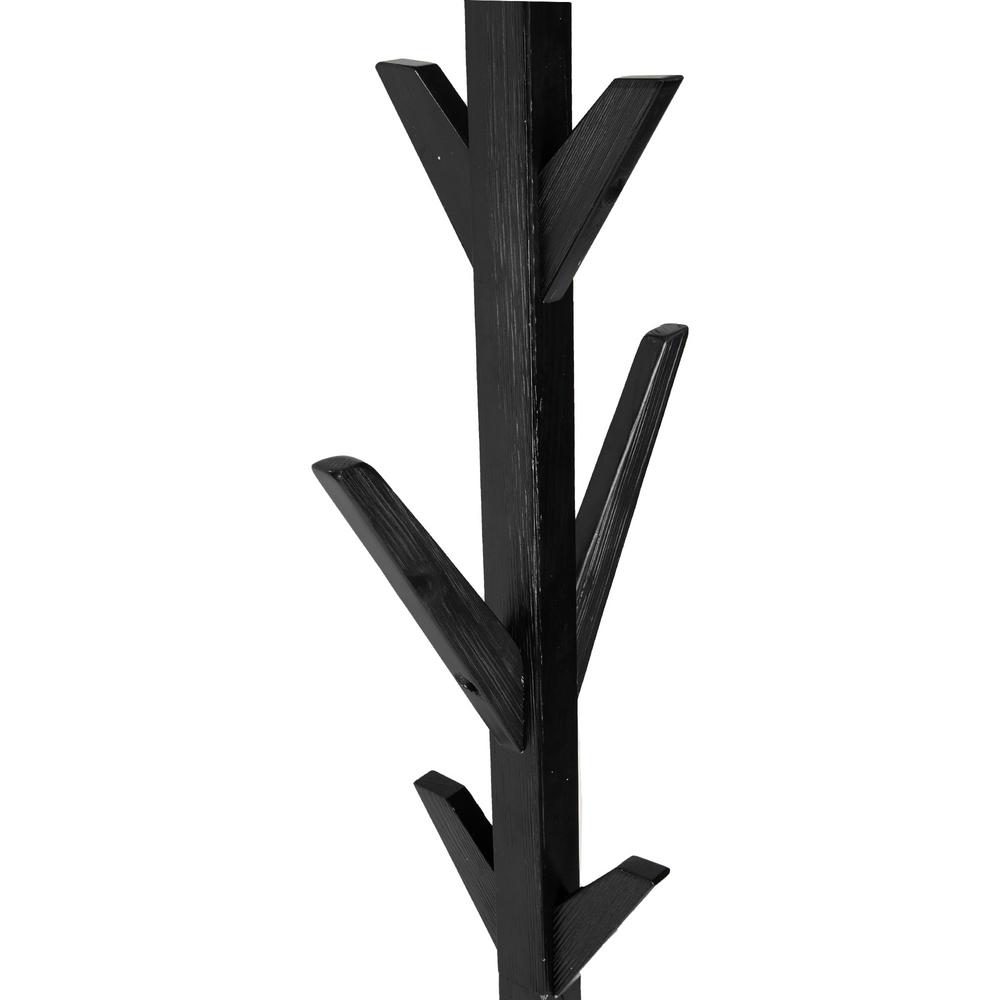 black wood coat tree