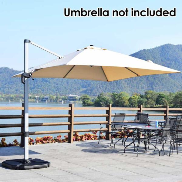 Costway 17 Lbs Pe Patio Umbrella Base In Black 4 Piece Op70230 The Home Depot