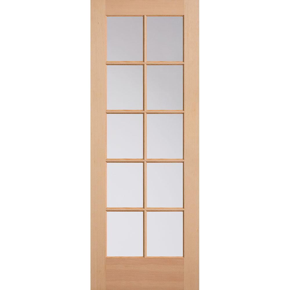 Masonite 30 in. x 80 in. 10 Lite Unfinished Fir Front