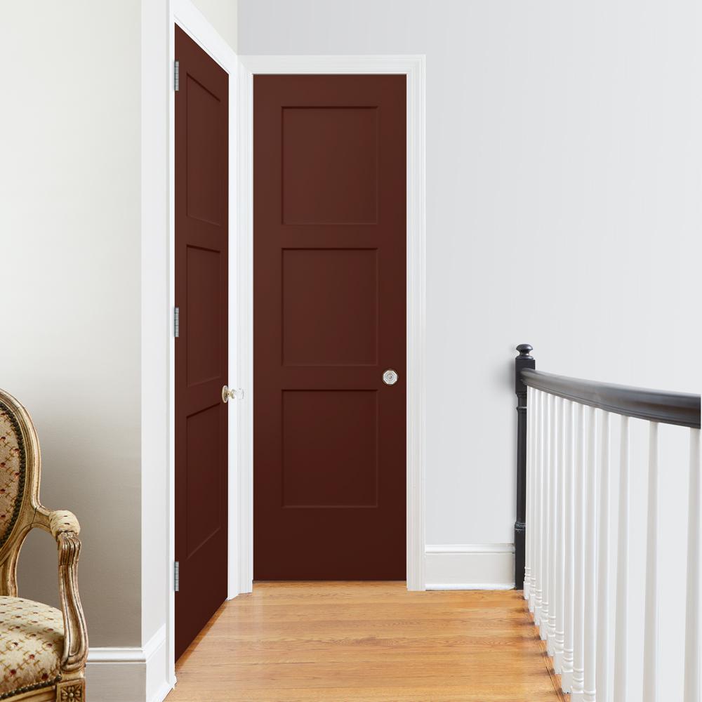 Jeld Wen 24 In X 80 In Birkdale Black Cherry Stain Smooth Hollow